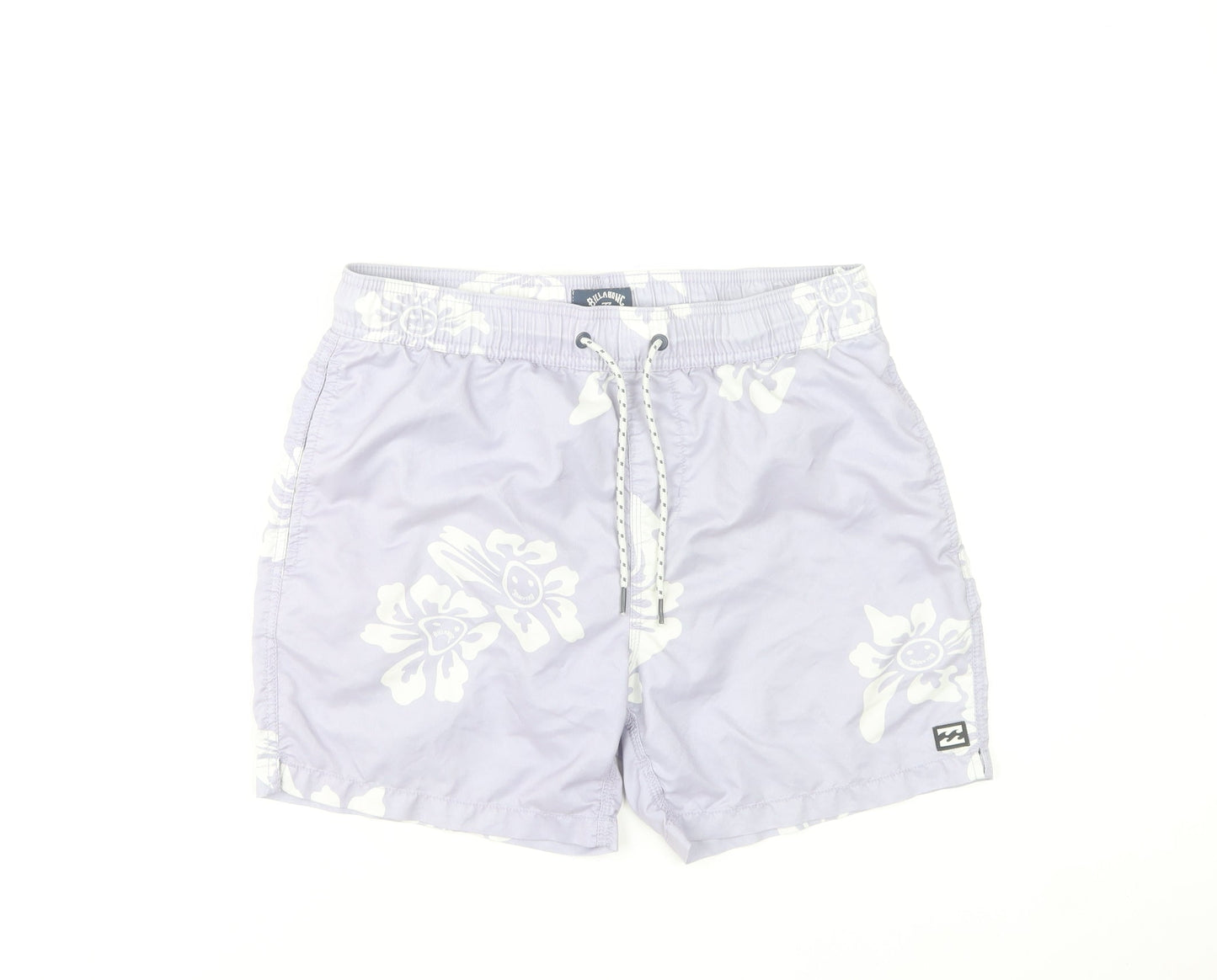 Billabong Men’s Purple Hawaiian Swim Shorts S Quick Dry Polyester