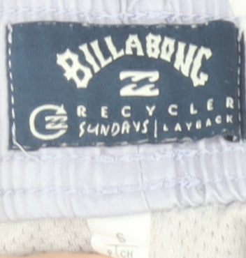 Billabong Men’s Purple Hawaiian Swim Shorts S Quick Dry Polyester