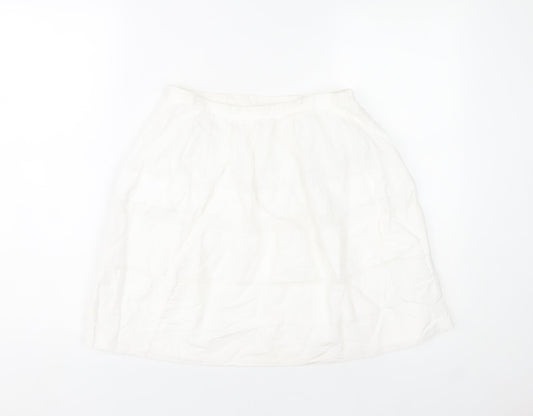 Gap Womens White A-Line Knee Length Cotton Skirt Size 4