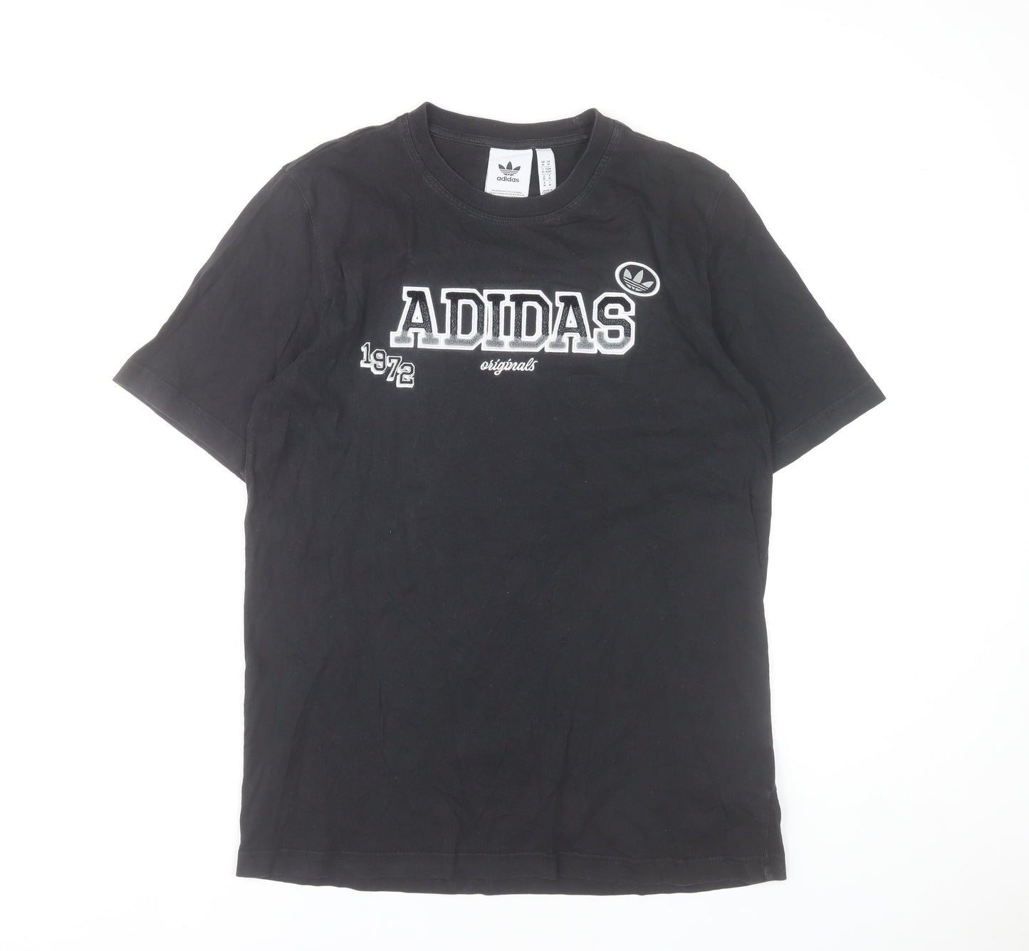 Adidas Originals Men's Black Cotton Graphic T-Shirt M