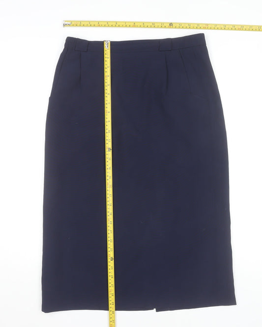 Lavalo Trevi Women's Blue Midi Pencil Skirt Size 12 Workwear