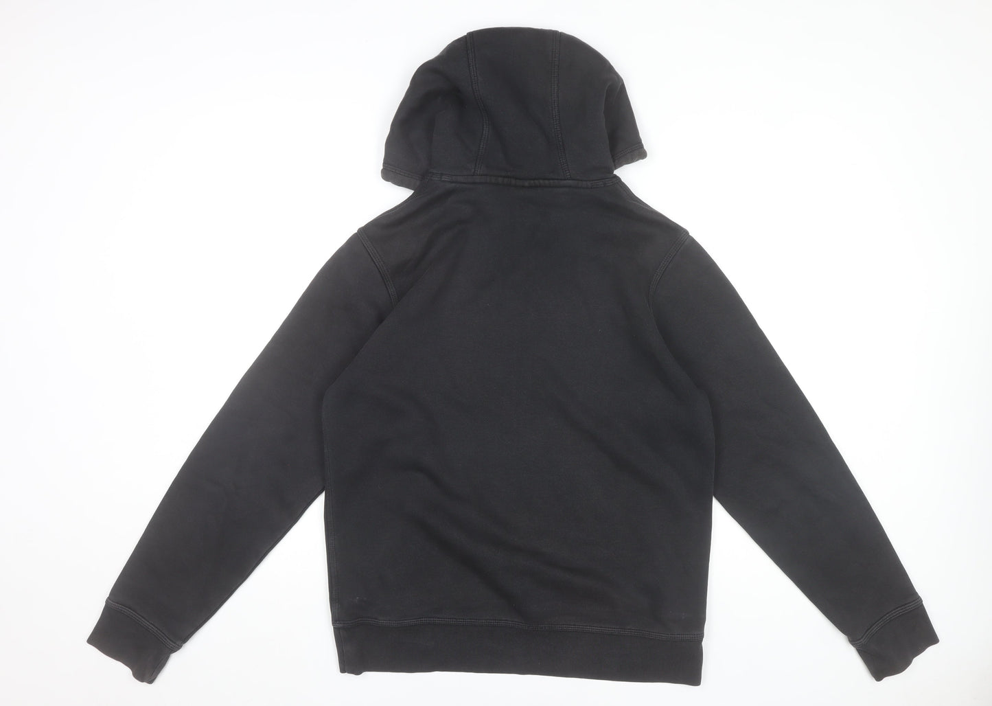 Nike Mens Black Pullover Hoodie Size M Logo Fleece Sweatshirt