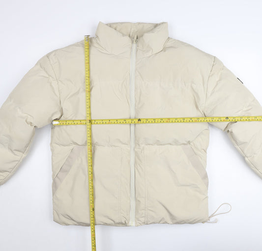 GOODFORNOTHING Women Beige Puffer Jacket M Regular Fit Winter Coat