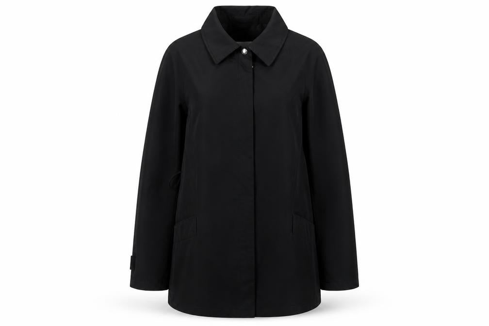 Liz Claiborne Women's Black Mid-Length Cotton Blend Coat Size M