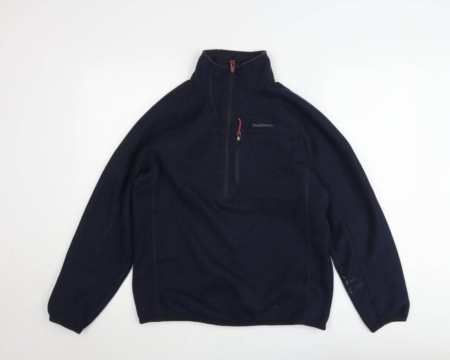Craghoppers Men's Blue Fleece 1/4 Zip Pullover Sweatshirt Size L