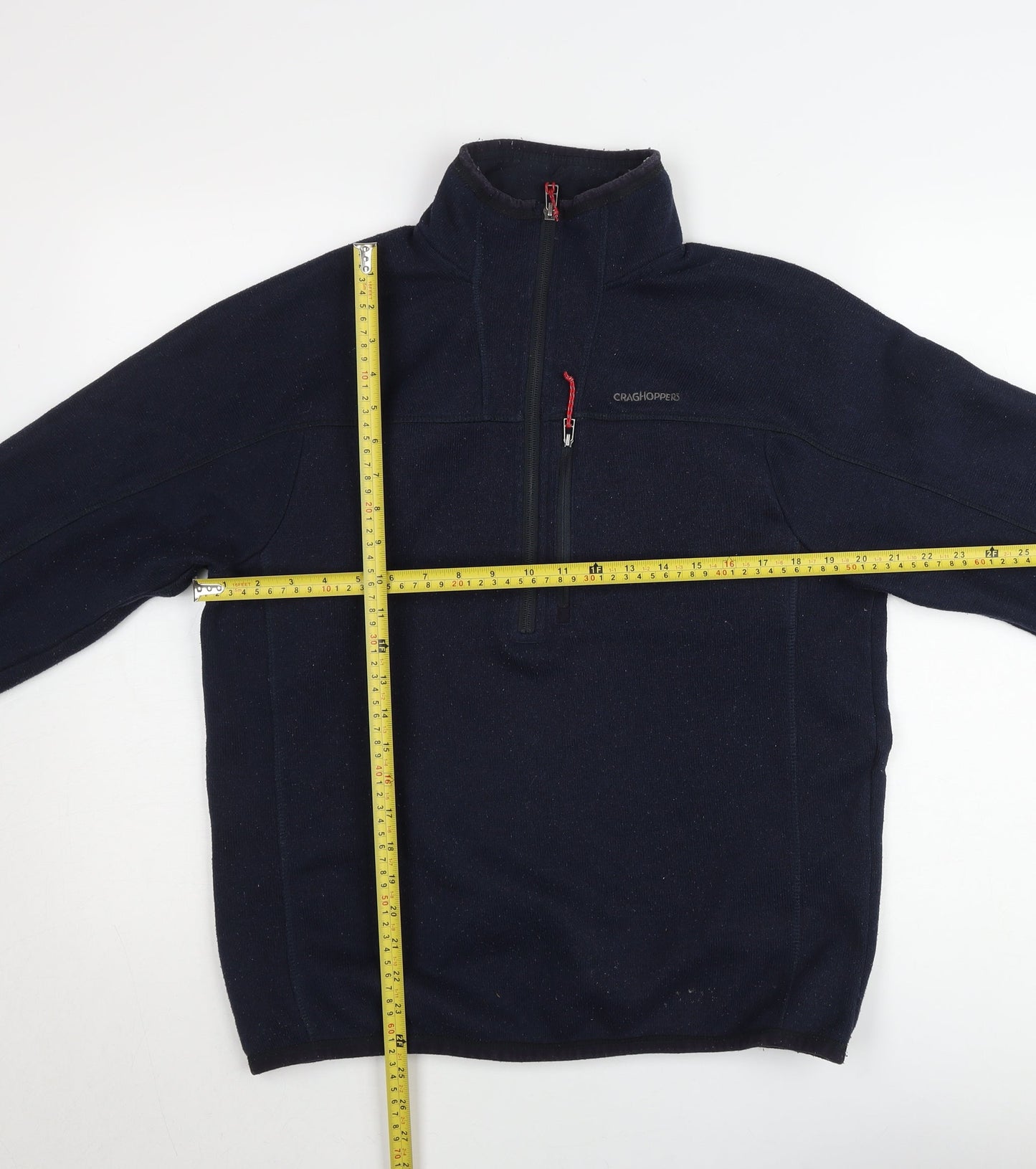 Craghoppers Men's Blue Fleece 1/4 Zip Pullover Sweatshirt Size L