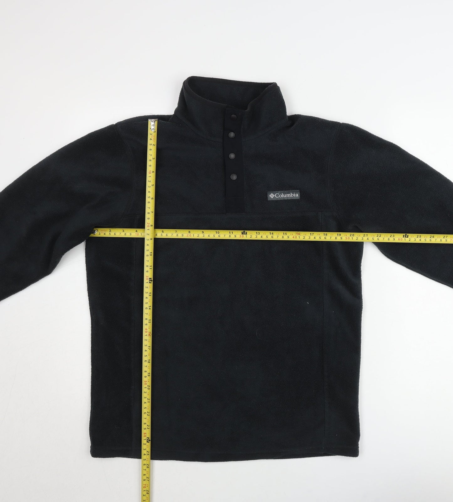 Columbia Men’s Black Fleece Henley Sweatshirt Size S