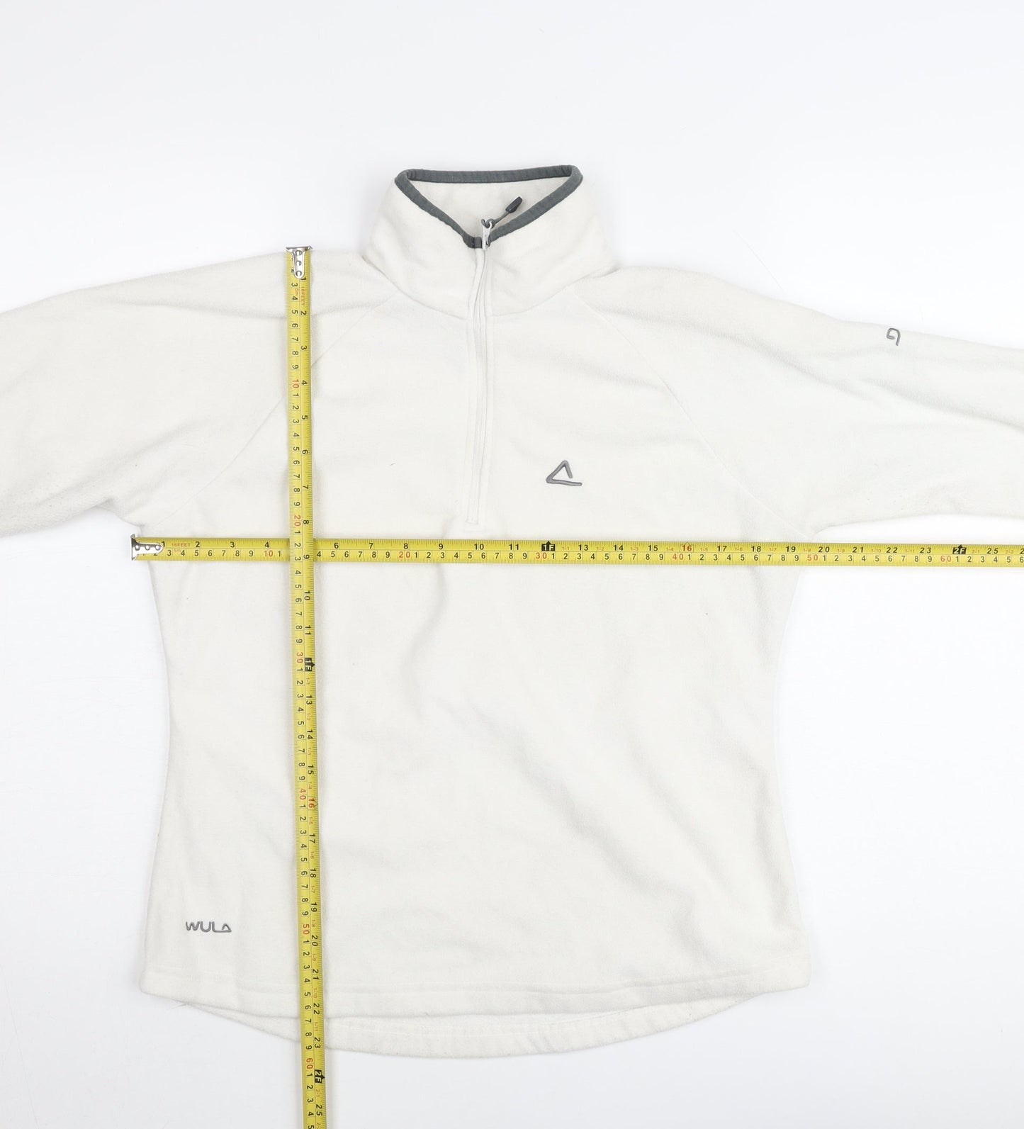 Dare 2b Women White Fleece 1/2 Zip Pullover Sweatshirt UK 10