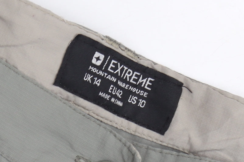 Mountain Warehouse Mens Grey Cargo Trousers L Lightweight Outdoor Pants