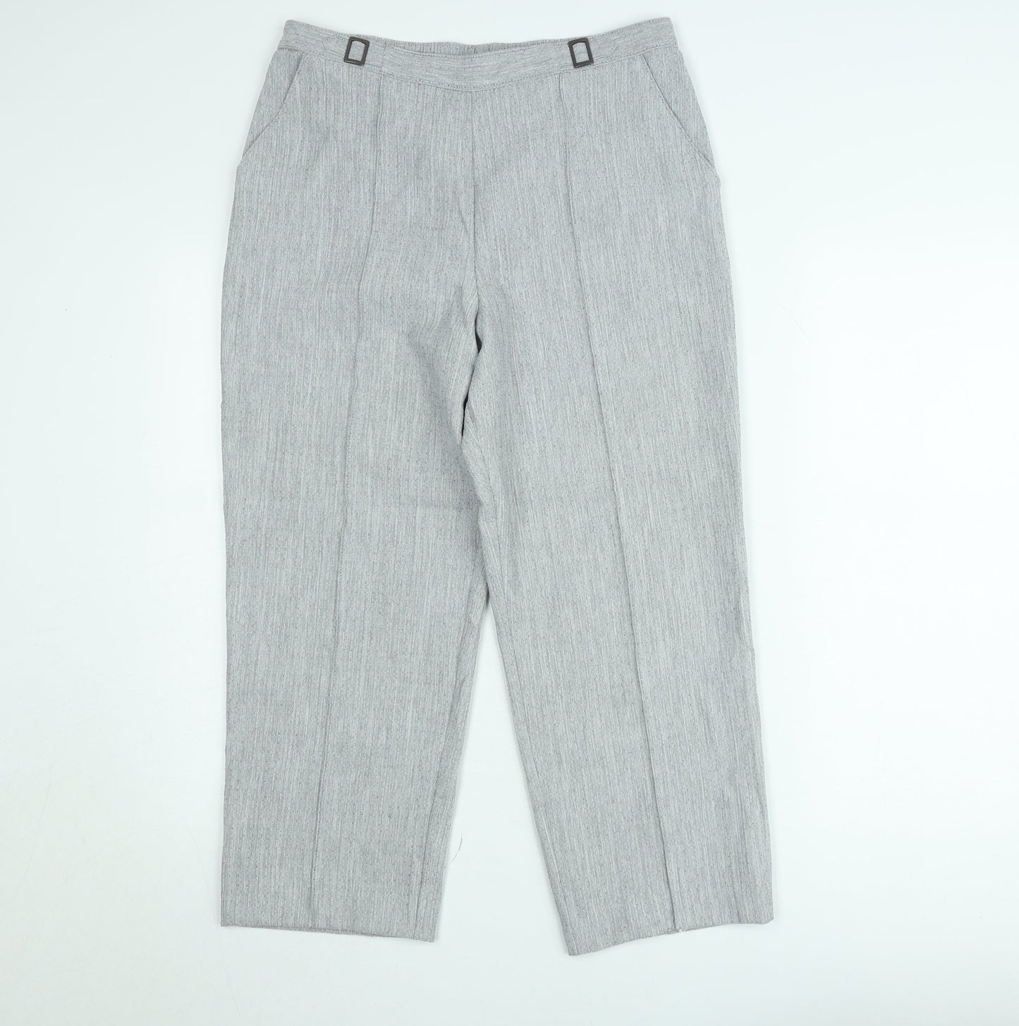 Marks and Spencer Women's Grey Size 12 Straight Trousers