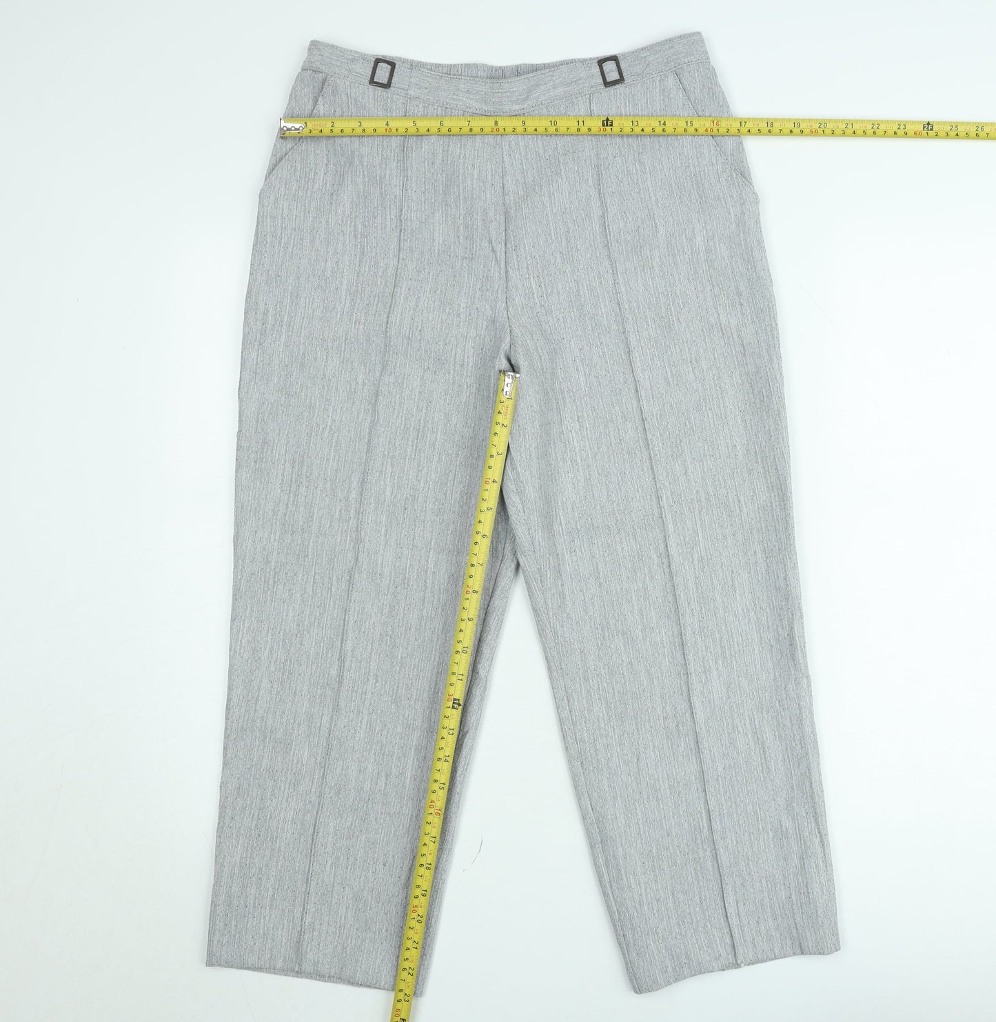 Marks and Spencer Women's Grey Size 12 Straight Trousers
