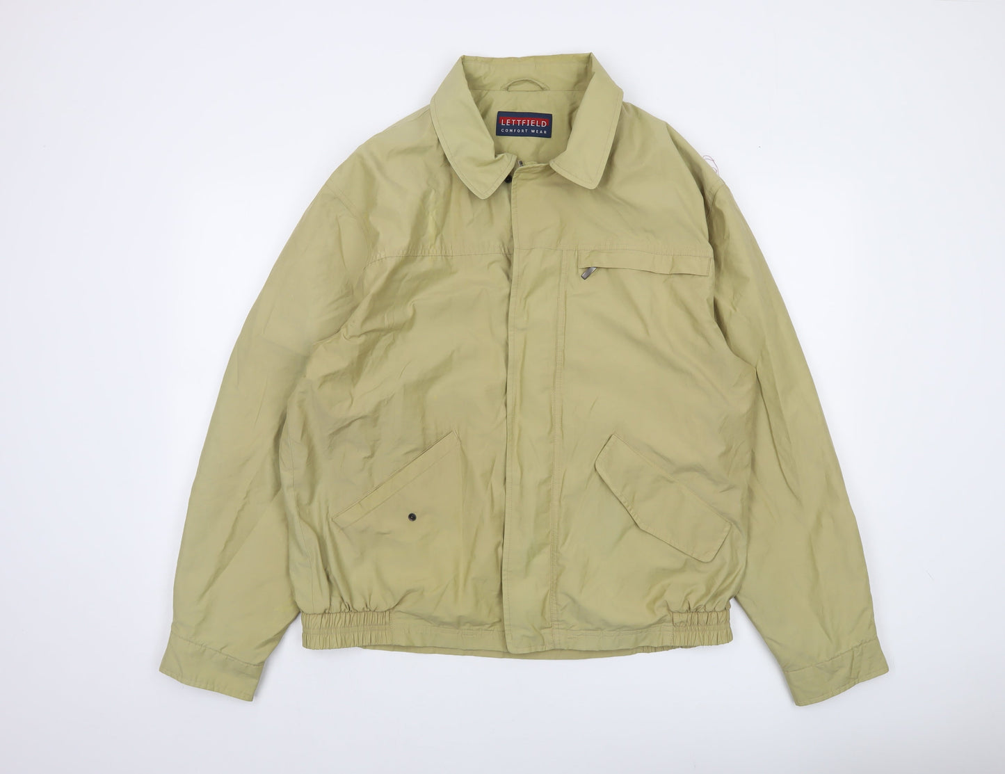 Lettfield Men's Beige Bomber Jacket Size 50 Regular Cotton Nylon