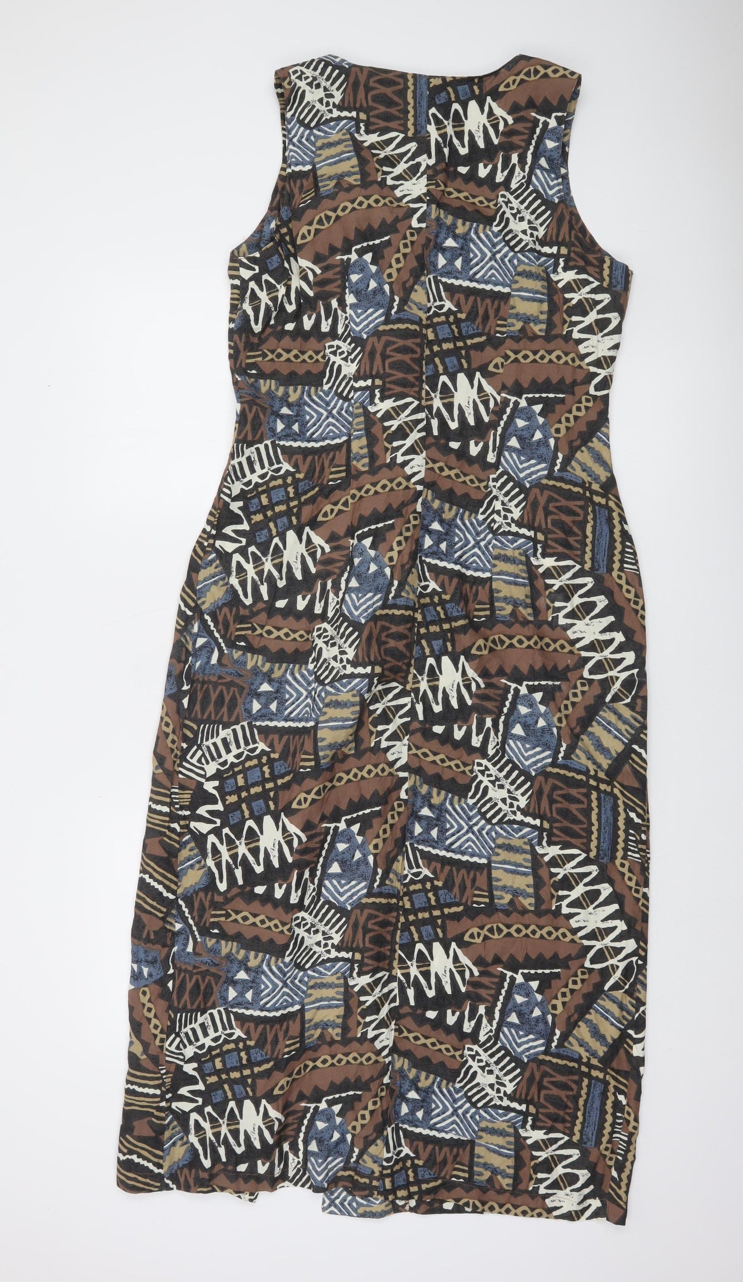 My Garment Co. Women’s Brown Tribal Geometric Shift Dress Size 12