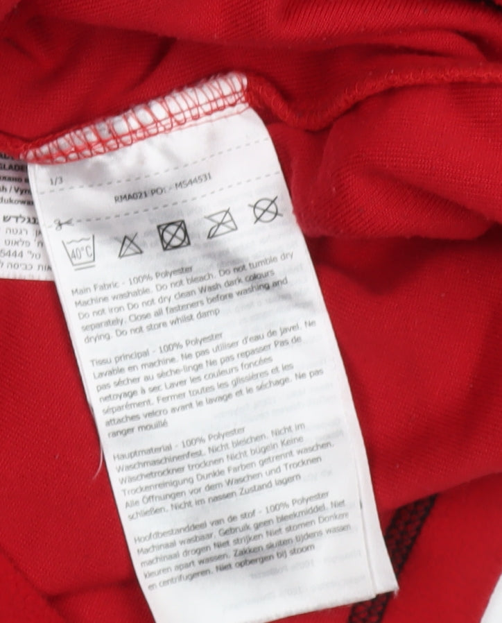 Regatta Mens Red Fleece Sweatshirt 1/4 Zip Pullover UK M Outdoor Hiking