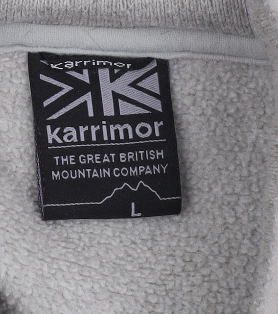 Karrimor Men’s Grey Fleece 1/4 Zip Pullover Sweatshirt Size L