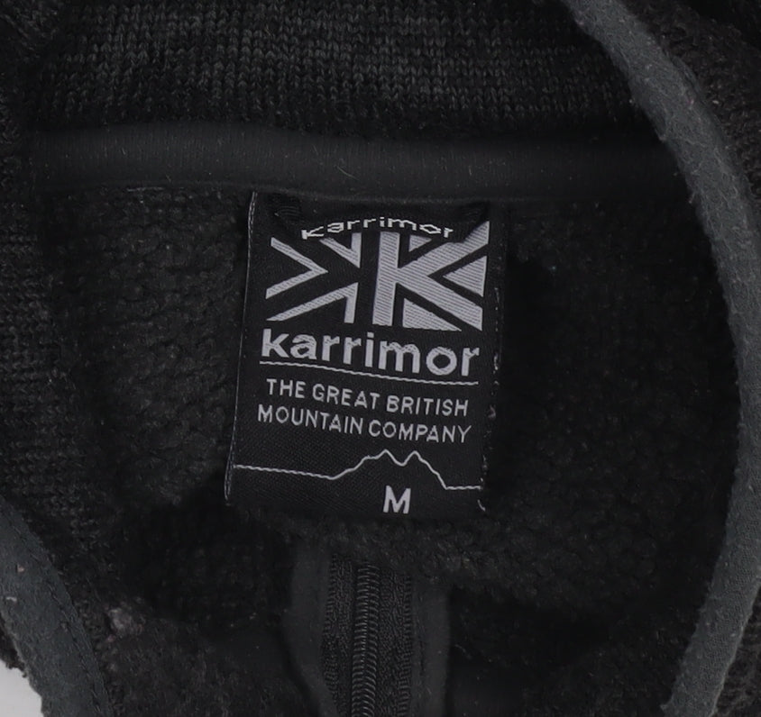 Karrimor Men's Black Fleece Half Zip Pullover Sweatshirt M Regular Fit