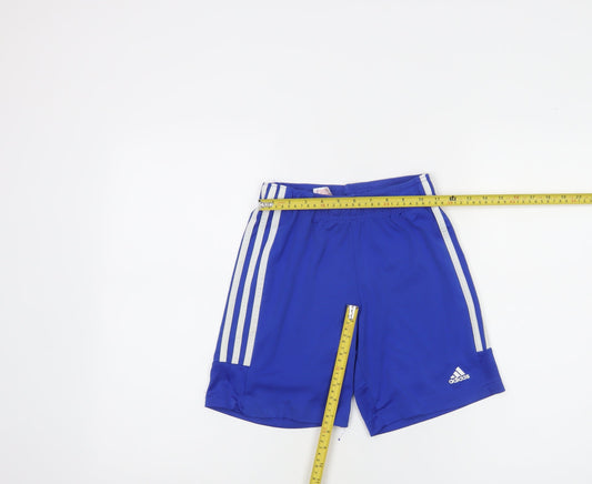 Adidas Boys Blue 9-10 Years Athletic Activewear Shorts