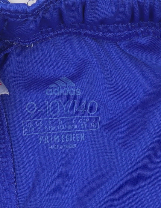 Adidas Boys Blue 9-10 Years Athletic Activewear Shorts