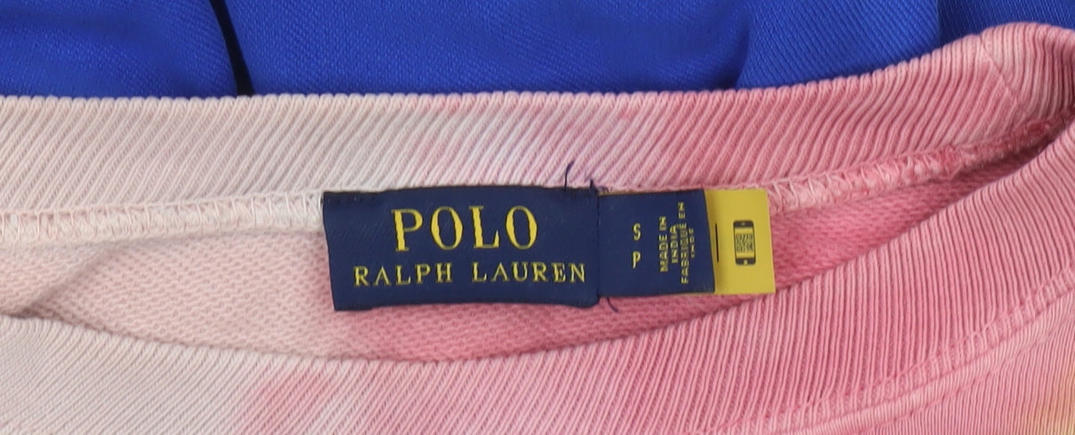 Polo Ralph Lauren Women's Multicoloured Rainbow Crew Neck Sweatshirt Size S