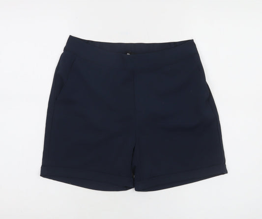 Object Women Navy Blue Chino Shorts Size 8 Regular Fit