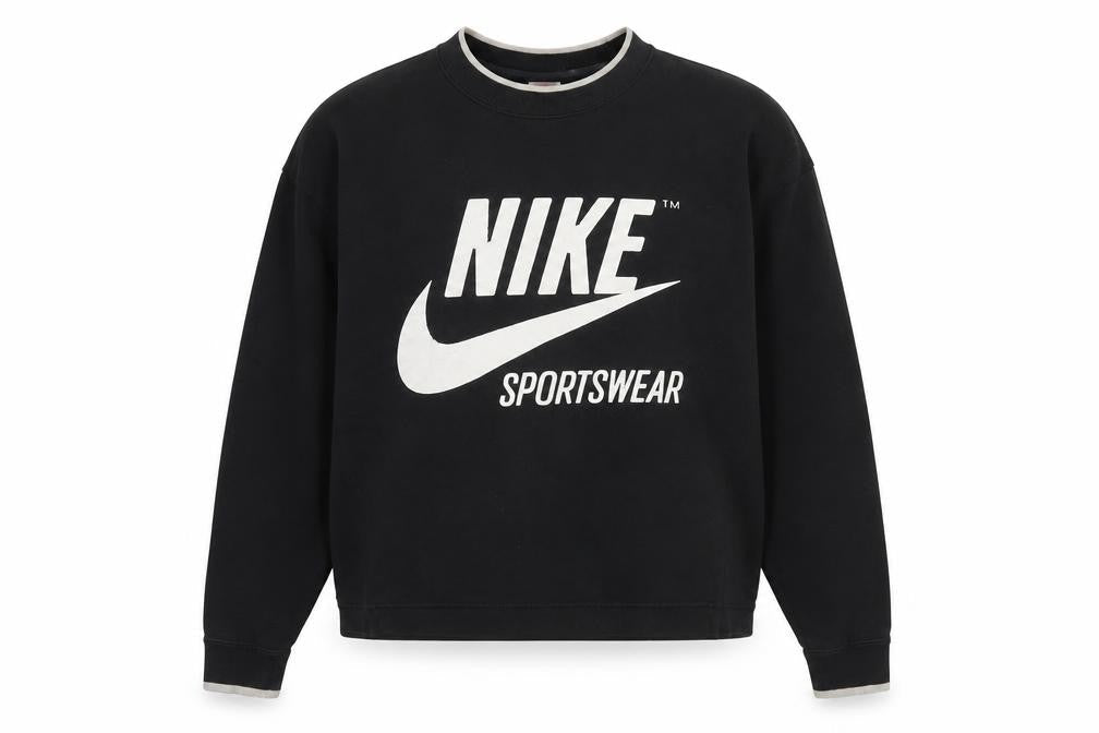 Womens UK S Regular Nike Black Pullover Sweatshirt