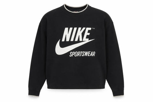 Womens UK S Regular Nike Black Pullover Sweatshirt