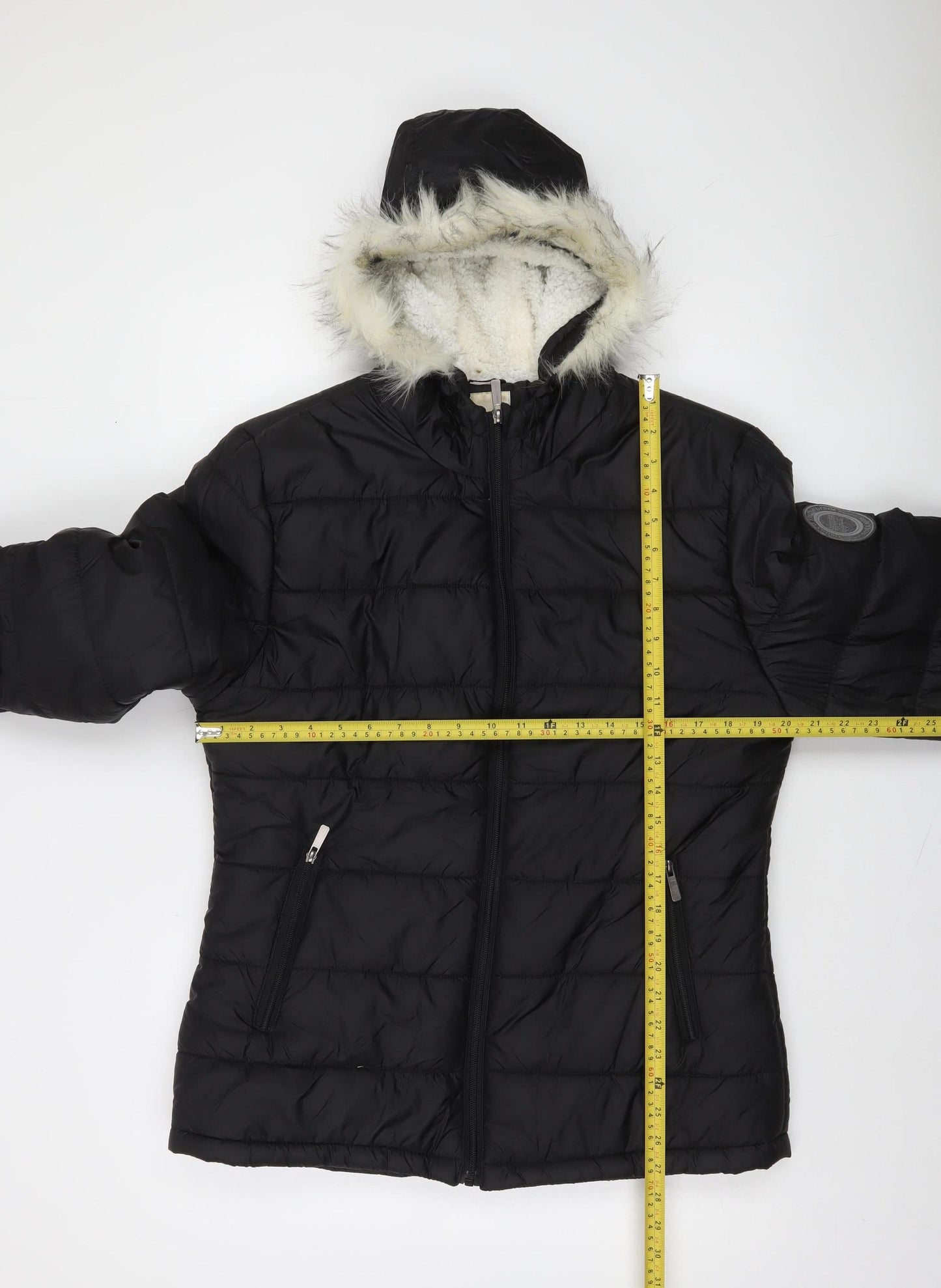 Lee Cooper Women’s Black Hooded Puffer Jacket Size 16