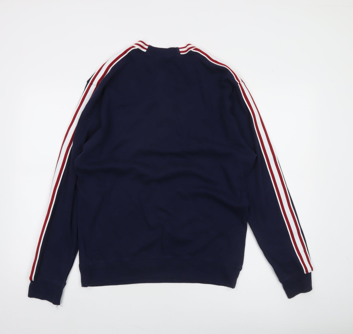 FILA Mens Blue Long Sleeve Henley Sweatshirt Size L Sports Style