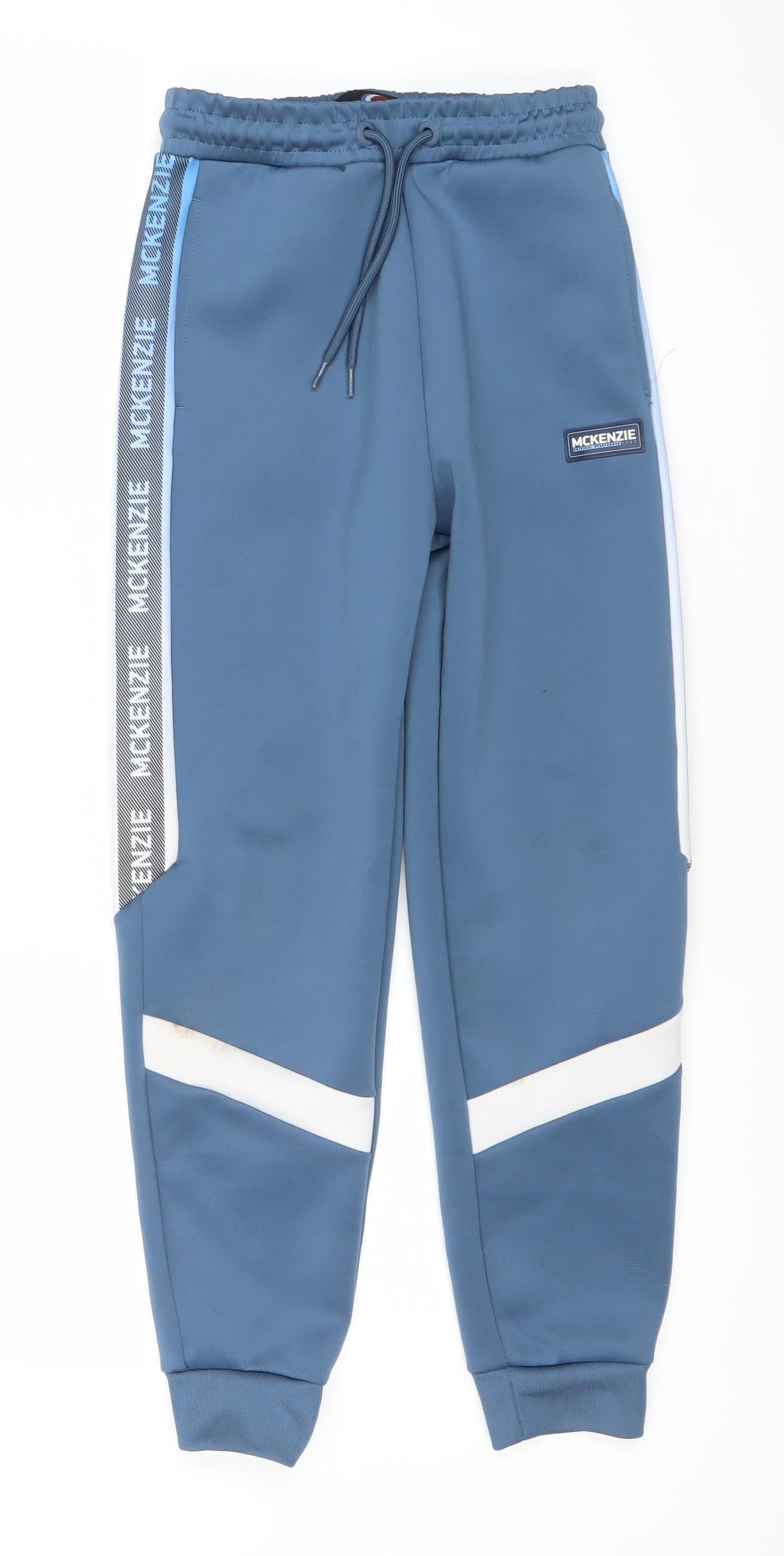 McKenzie Boys Blue 10-12 Years Jogger Trousers with Side Stripe
