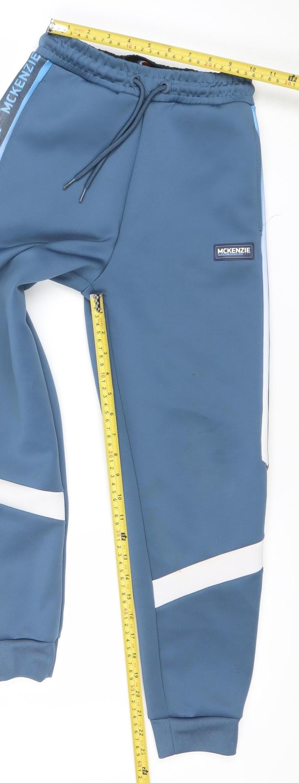 McKenzie Boys Blue 10-12 Years Jogger Trousers with Side Stripe