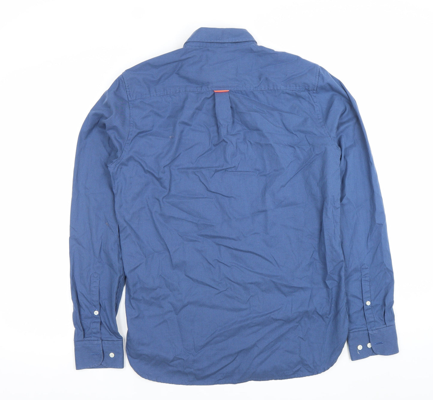 Superdry Men’s Blue Small Slim Fit Long Sleeve Button Down Shirt