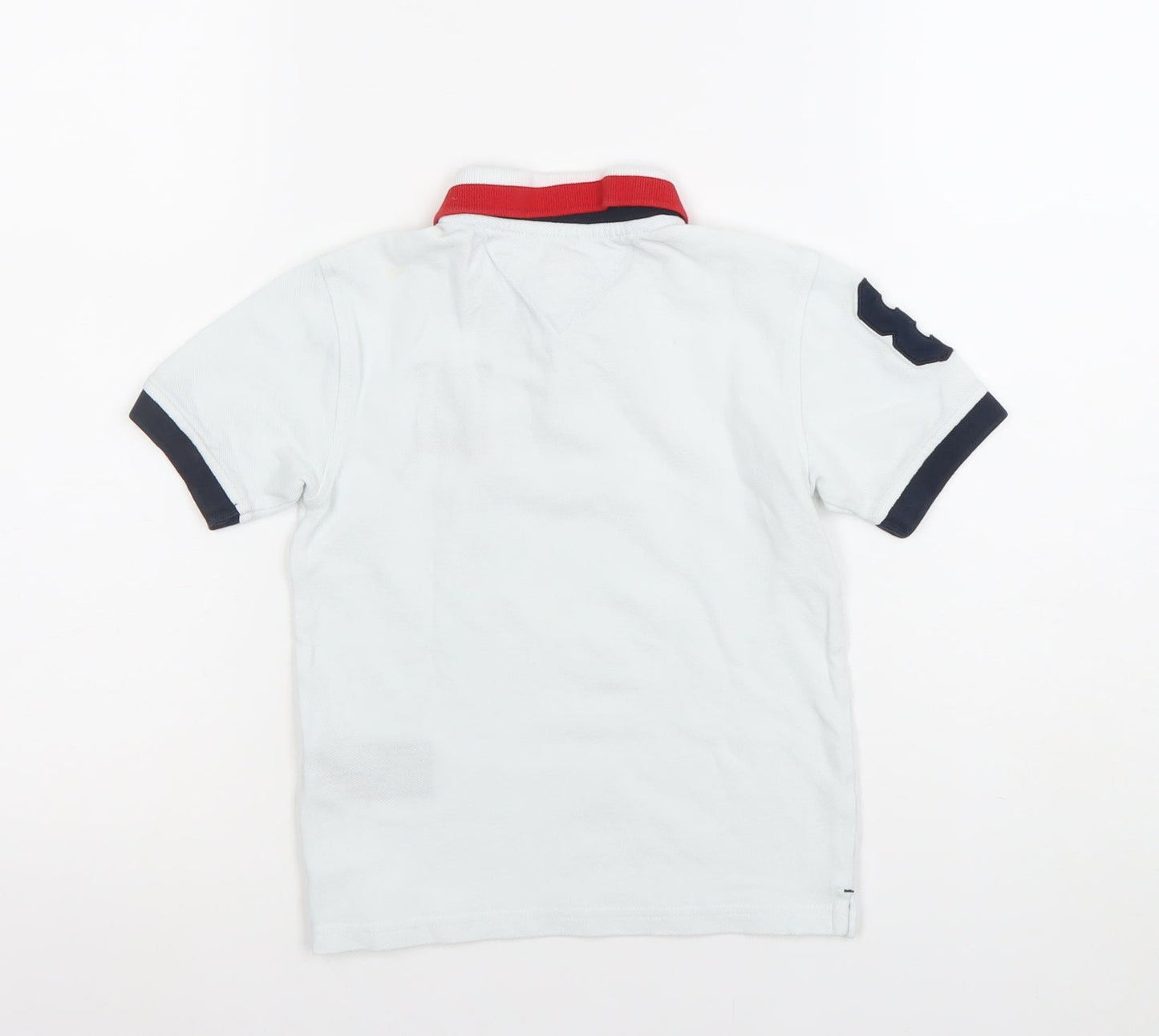 Tommy Hilfiger Boys White Polo Shirt Size 5 Years Embroidered Logo