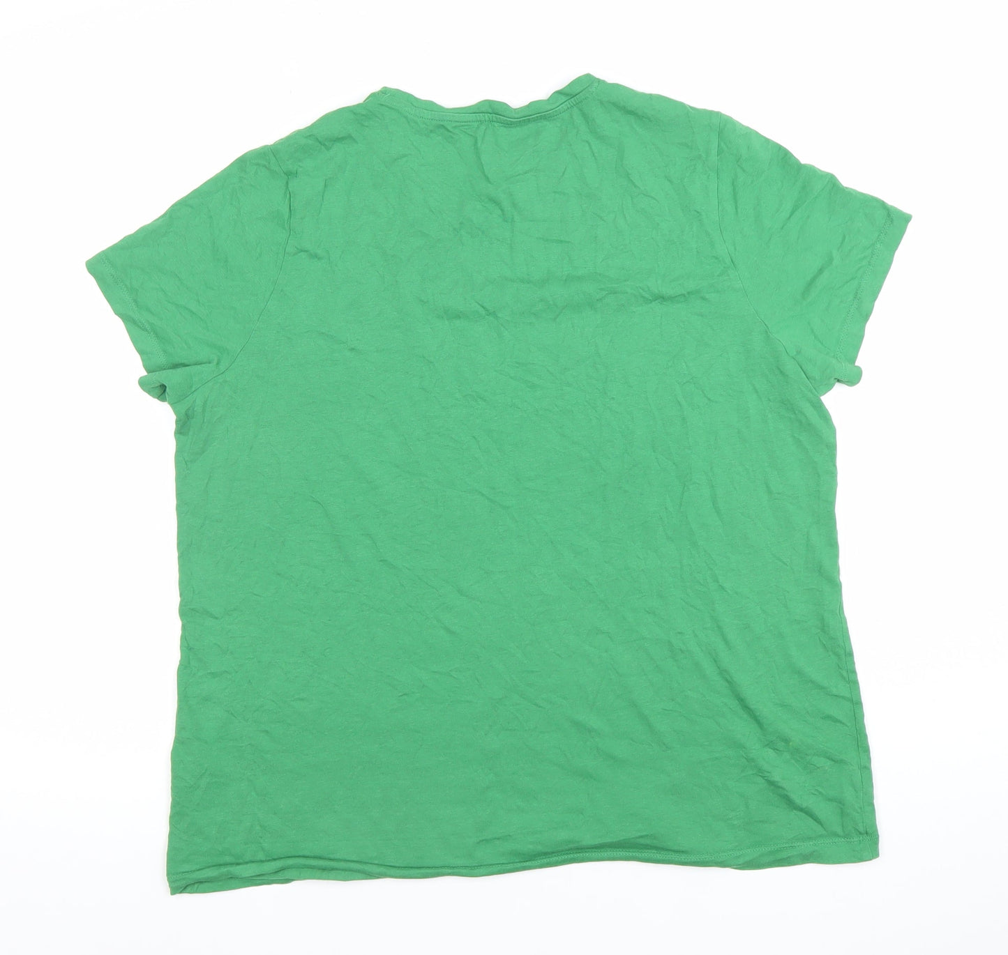 Puma Womens Green XL Basic Crew Neck Cotton T-Shirt