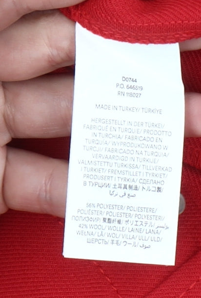 Boden Women Red Shift Dress UK 10 Sleeveless Knee Length Wool Blend