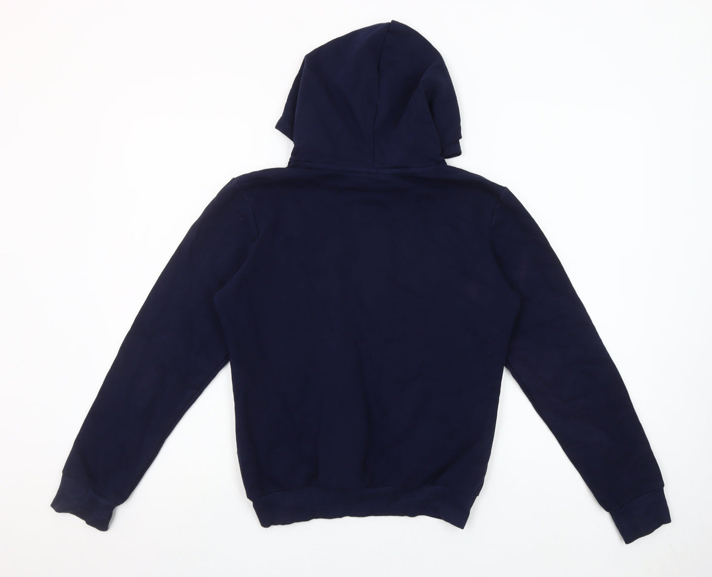 Puma Womens Navy Blue Pullover Hoodie XS Logo Cotton Blend