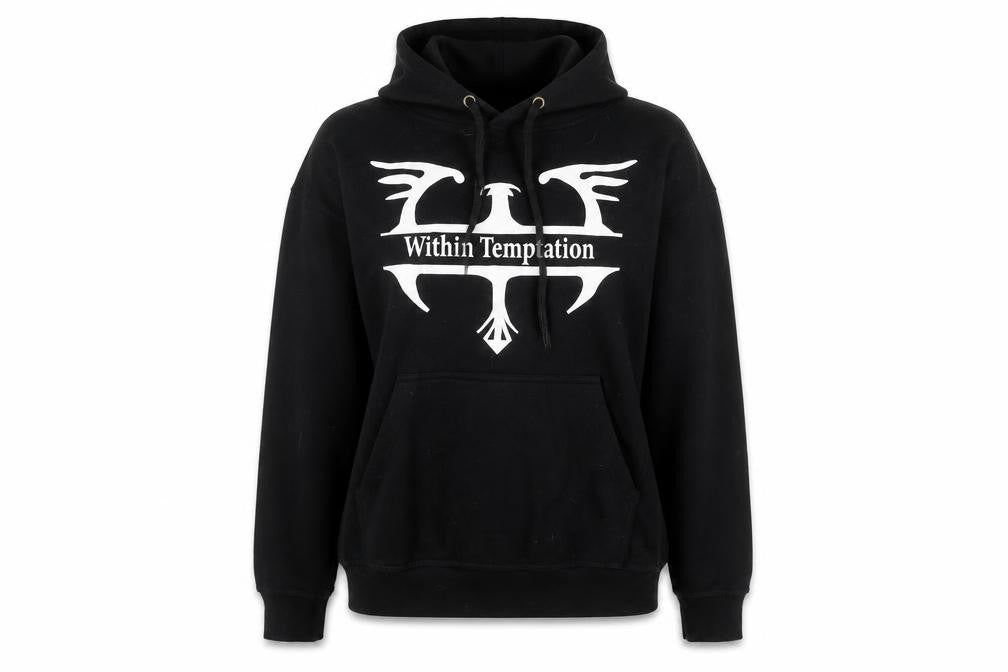 d&hhoodiesuk Women's Black L Pullover Hoodie Within Temptation Tour Graphic