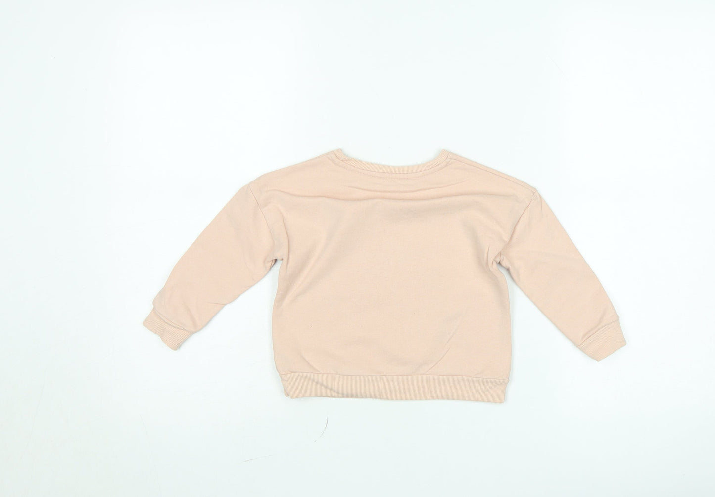 Disney Lion King Girls Beige Jumper Size 2-3 Years Crew Neck Cotton