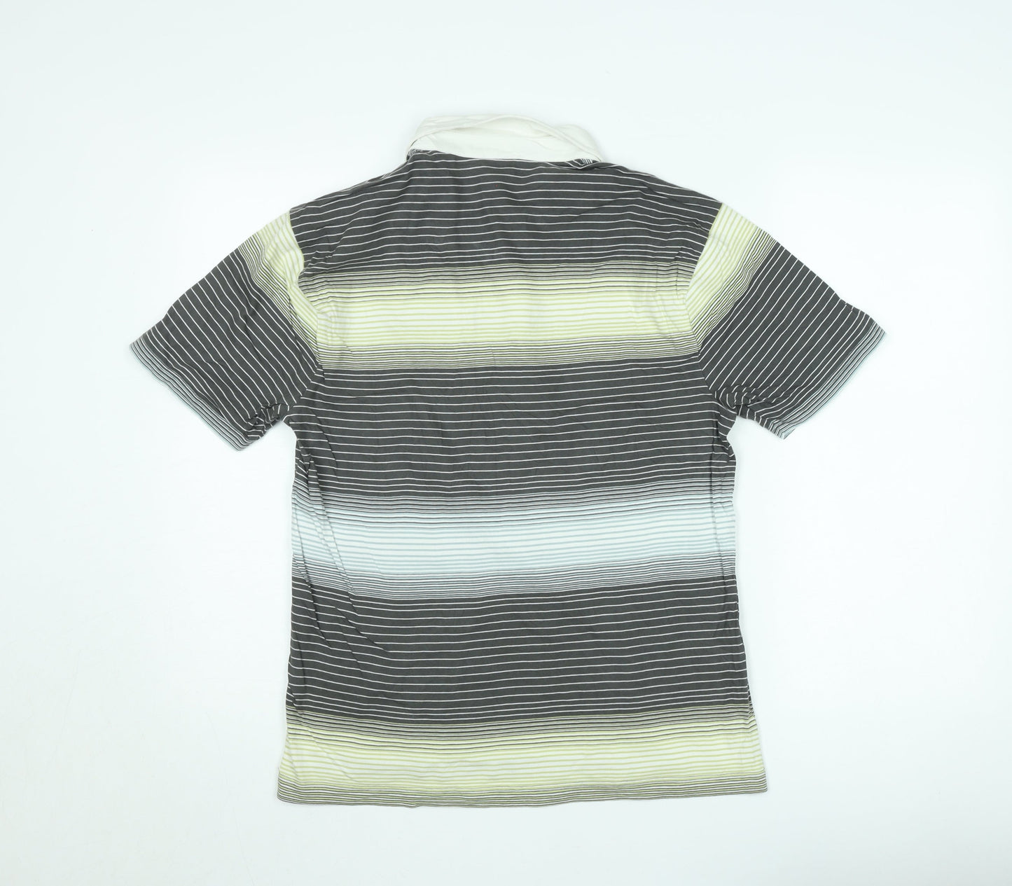 Original Penguin Heritage Slim Fit Men's Grey Striped Polo Shirt M