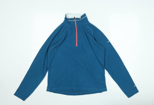 Trespass Mens Blue Fleece 1/4 Zip Pullover Sweatshirt M