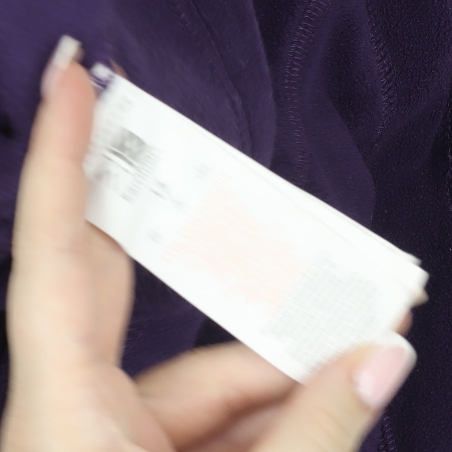 Karrimor Women's Purple 1/4 Zip Fleece Sweatshirt UK 12 Outdoor Hiking