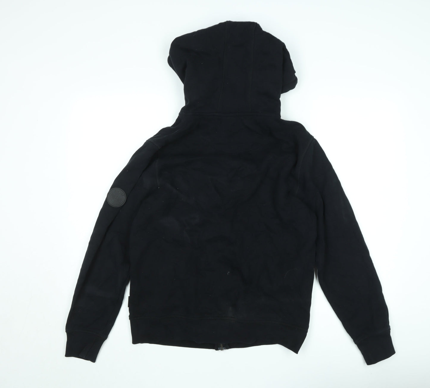 Firetrap Men's Black Hooded Full Zip Jacket Size L Cotton Blend