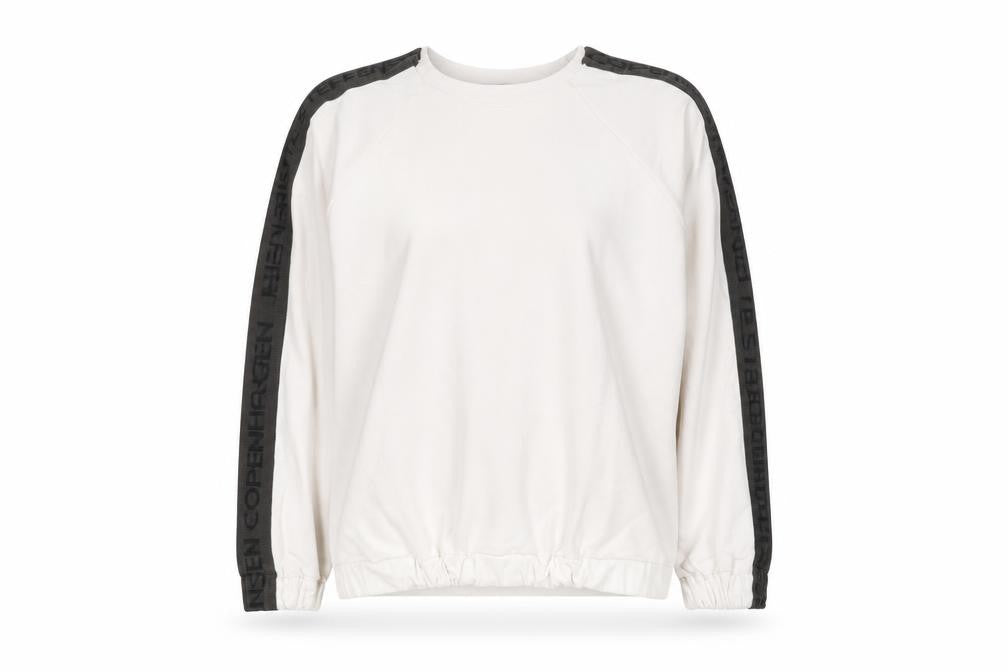 Henriette Steffensen Women White XS Logo Sleeve Pullover Sweatshirt