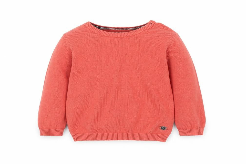 Mayoral Unisex Baby Pink Cotton Knit Pullover Jumper 12-18 Months