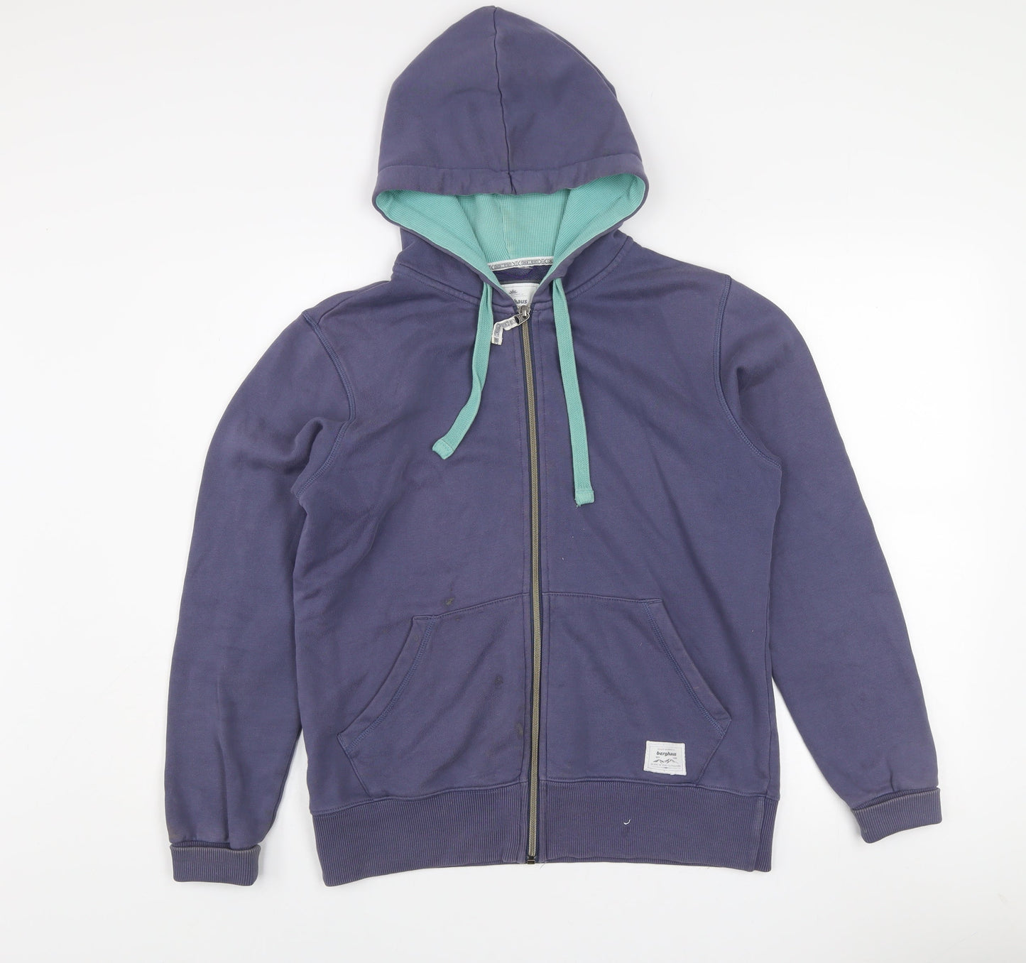 Berghaus Women's Blue Full Zip Hooded Cotton Jacket Size 12