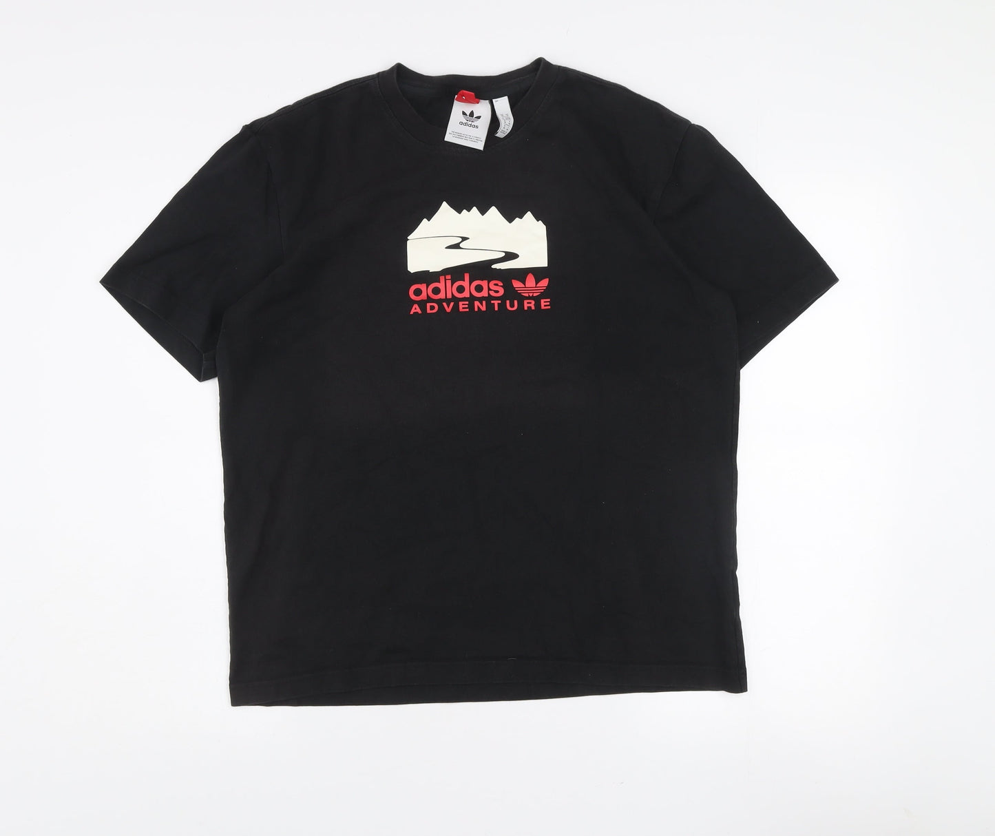 Adidas Men's Black Adventure Graphic Short Sleeve T-Shirt Size M