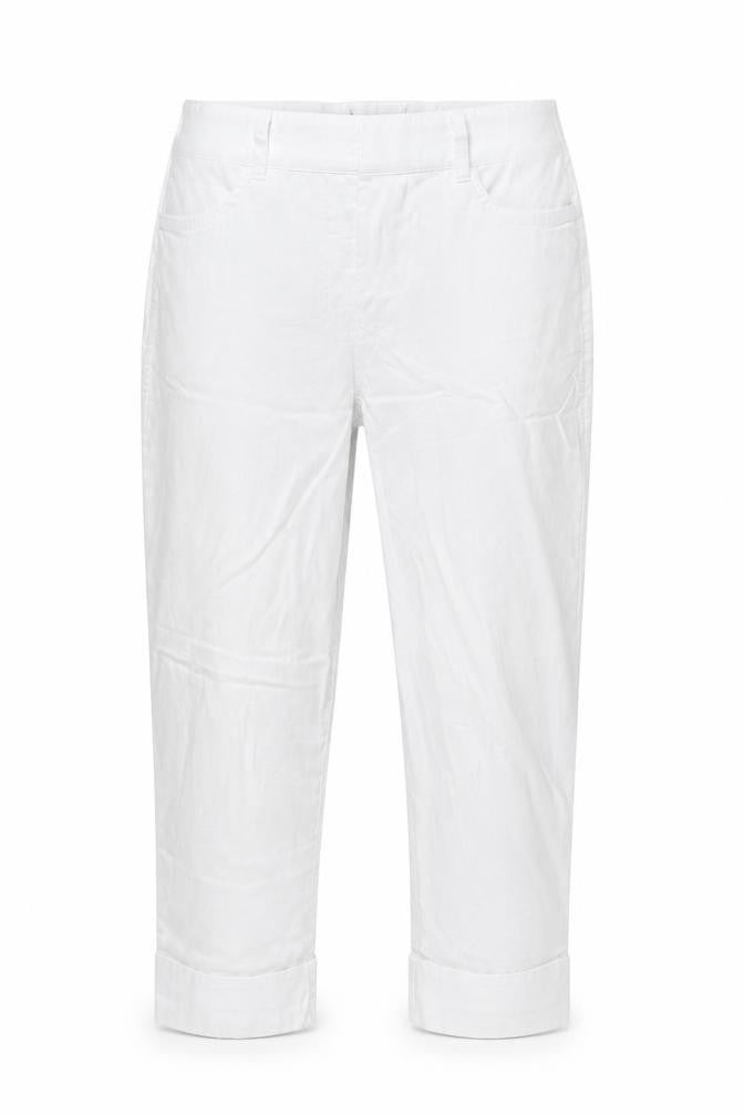 Dunnes Women’s White Viscose Blend Stretch Trousers Size L