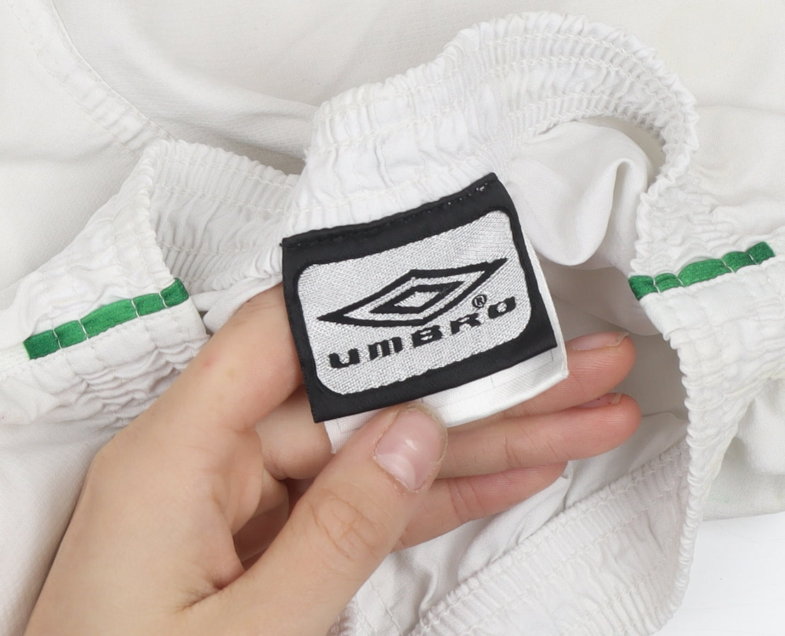 Umbro Unisex Baby White Sports Shorts 24 Months Lightweight Activewear