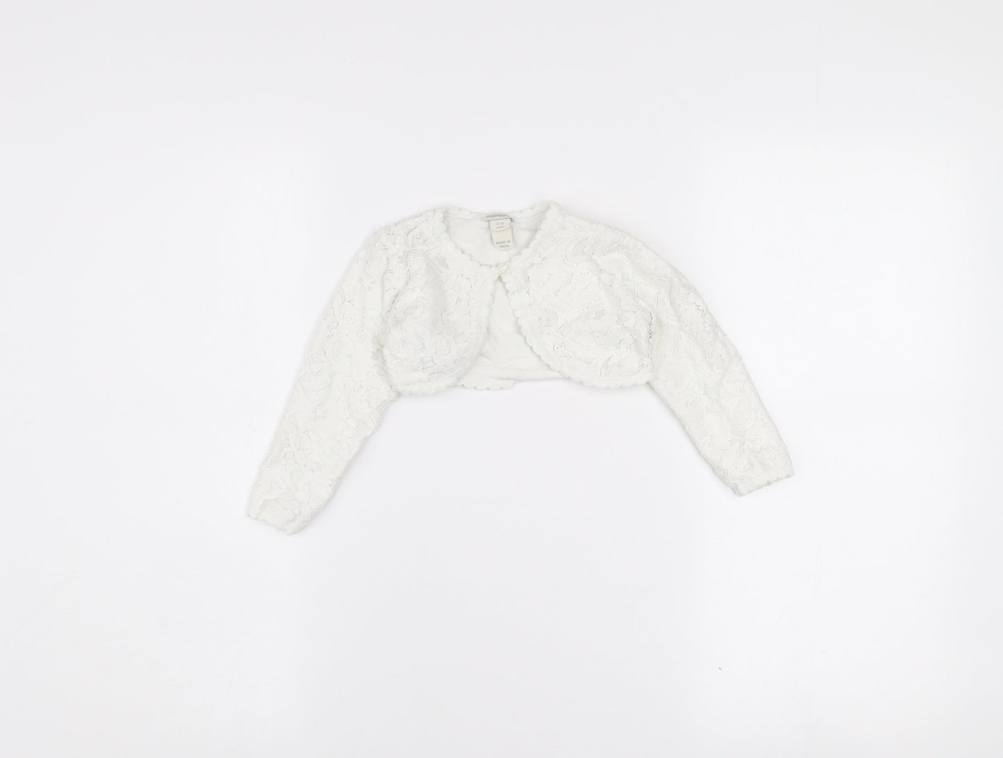 Monsoon Girls Ivory Lace Shrug Cardigan 12–18 Months Formal Wedding