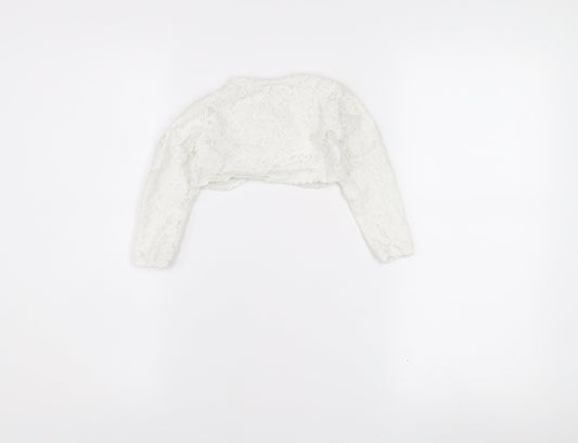 Monsoon Girls Ivory Lace Shrug Cardigan 12–18 Months Formal Wedding