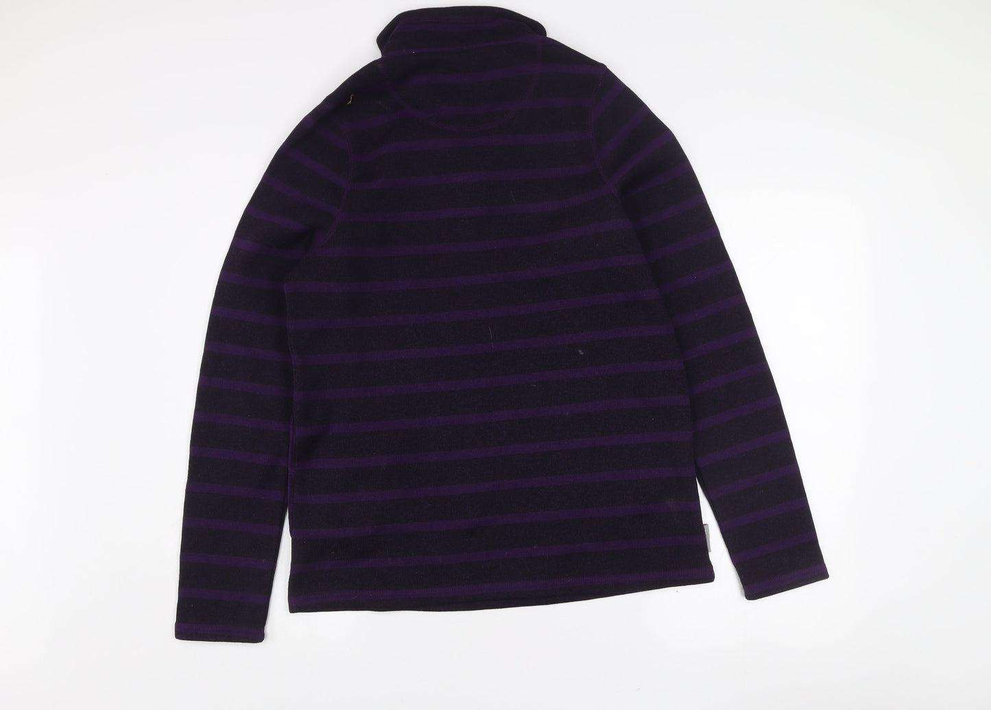 Peter Storm Womens Purple Stripe Size 14 1/2 Zip Fleece Sweatshirt